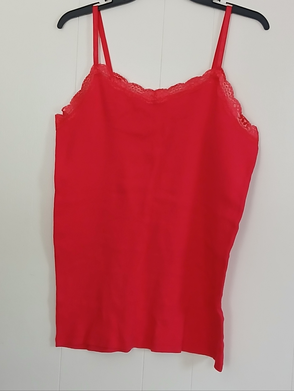 Faded Glory Red Ribbed Graphic Tank Top